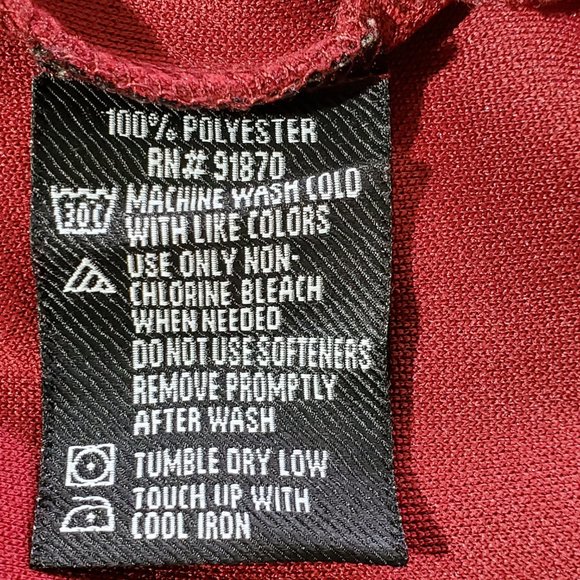 Men's Bolle Golf Maroon V-Neck Long Sleeve Warm Pullover Shirt, Medium - Picture 5 of 7